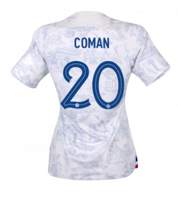 Frankrig Kingsley Coman #20 Udebanetrøje Dame VM 2022 Kort ærmer
